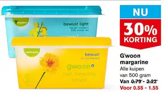 Hoogvliet G'woon margarine 500gram aanbieding