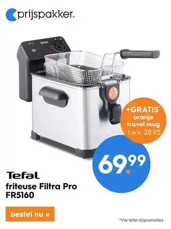 Blokker Tefal friteuse Filtra Pro FR5160 aanbieding