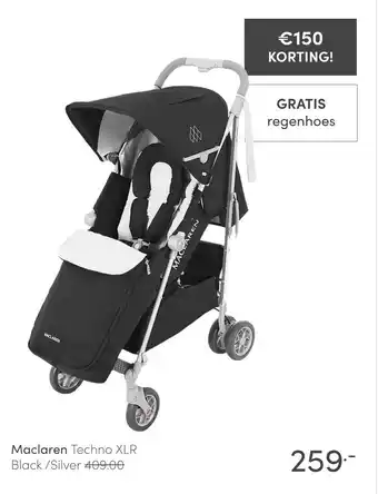 Baby & Tiener Maclaren Techno XLR Black /Silver aanbieding