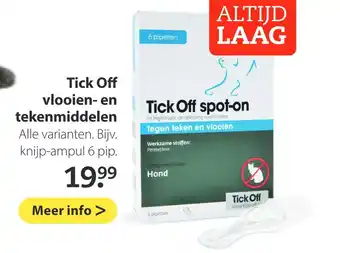 Boerenbond Tick Off vlooien- en tekenmiddelen aanbieding