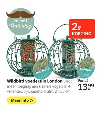 Boerenbond Wildbird voedersilo London aanbieding