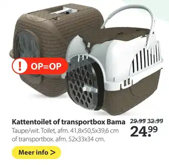 Boerenbond Kattentoilet of transportbox Bama aanbieding