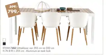 Casa ETHAN Tafel Uittrekbaar van 205 cm tot 300 cm aanbieding