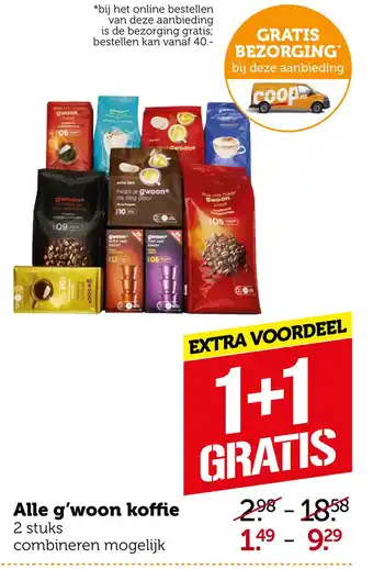 Coop Alle g'woon koffie aanbieding