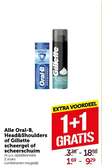 Coop Alle Oral-B, Head&Shoulders of Gillette scheergel of scheerschuim aanbieding