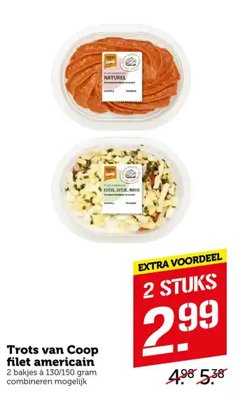 Coop Trots van Coop filet americain aanbieding