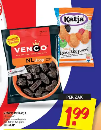 Dekamarkt Venco of katja aanbieding