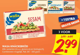 Dekamarkt Wasa knäckebröd aanbieding