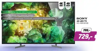 EP SONY 4K LED TV | KD-49XH8196 aanbieding