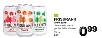 Ekoplaza Frisdrank Whole Earth aanbieding