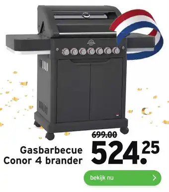 GAMMA Gasbarbecue Conor 4 brander aanbieding