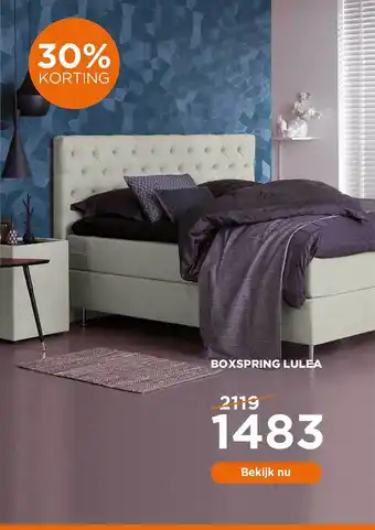 TotaalBED Boxspring Lulea 30% Korting aanbieding