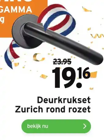 GAMMA Deurkrukset Zurich rond rozet aanbieding