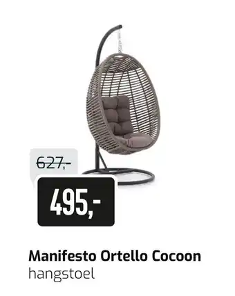 Kees Smit Manifesto Ortello Cocoon hangstoel aanbieding