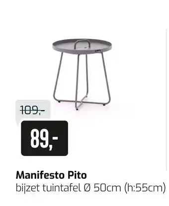 Kees Smit Manifesto Pito bijzet tuintafel Ø 50cm aanbieding