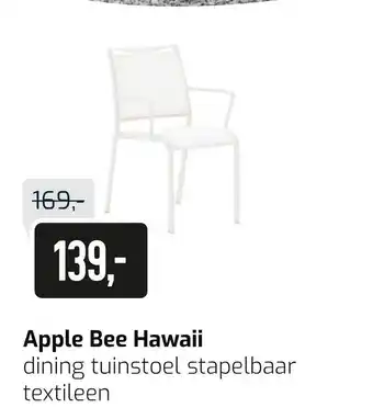 Kees Smit Apple Bee Hawaii dining tuinstoel stapelbaar textileen aanbieding