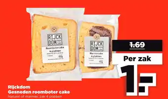 PLUS Rijckdom Gesneden roomboter cake aanbieding