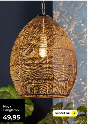 Lampidee Meya - Hanglamp 30x37 cm zwart-goud aanbieding