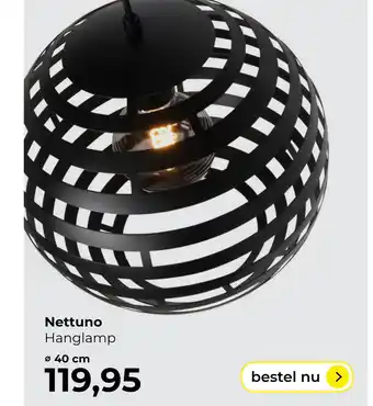 Lampidee Nettuno - Hanglamp bol d: 40 cm zwart aanbieding