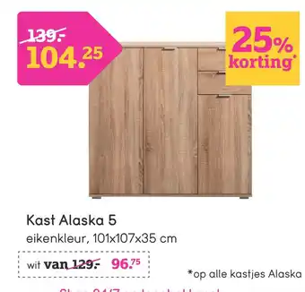 Leen Bakker Kast Alaska 5 aanbieding