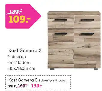 Leen Bakker Kast Gomera 2 aanbieding