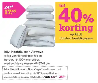 Leen Bakker Hoofdkussen Airwave aanbieding