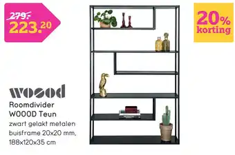 Leen Bakker Roomdivider WOOOD Teun aanbieding