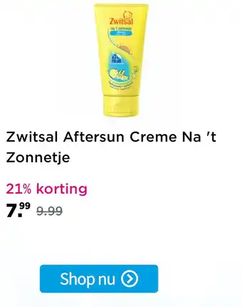 Plein.nl Zwitsal Aftersun Creme Na 't aanbieding