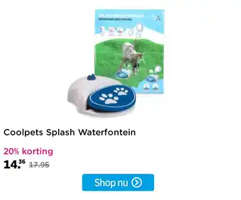 Plein.nl Coolpets Splash Waterfontein aanbieding