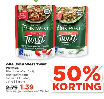 PLUS Alle John West Twist aanbieding