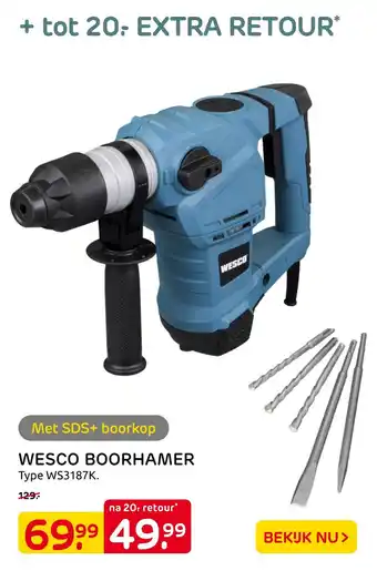 Praxis Wesco Boorhamer Type Ws3187K. aanbieding