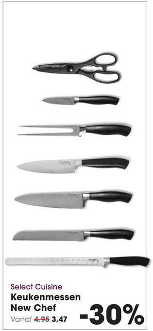HANOS Select Cuisine Keukenmessen New Chef aanbieding