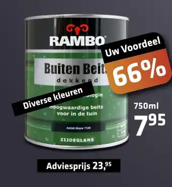 De voordeelmarkt Rambo buiten beits aanbieding