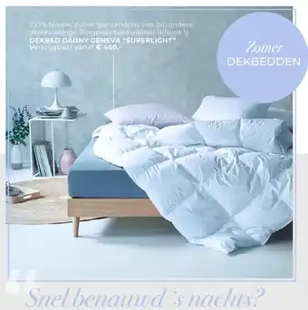 Slaapboulevard Kwakernaat Dekbed Dauny Geneva "Superlight" aanbieding