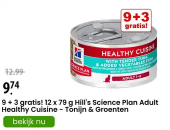 Zooplus Hill's Science Plan Adult Healthy Cuisine - Tonijn & Groenten aanbieding