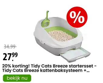 Zooplus Tidy Cats Breeze startersset - Tidy Cats Breeze kattenbaksysteem +.. aanbieding