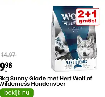 Zooplus Sunny Glade met Hert Wolf of Wilderness Hondenvoer aanbieding