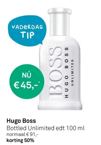 Mooi parfumerie Hugo Boss Bottled Unlimited edt 100 ml aanbieding