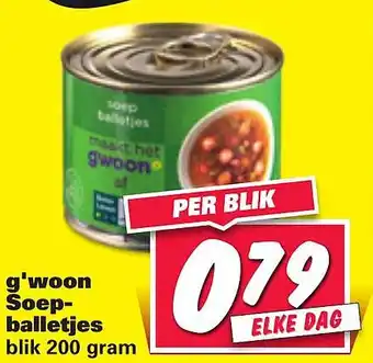 Nettorama g'woon Soepballetjes aanbieding