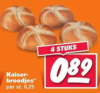 Nettorama Kaiserbroodjes* aanbieding