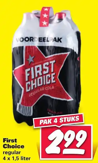 Nettorama First Choice regular 4 x 1,5 liter aanbieding