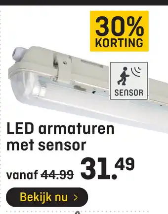 Hubo LED armaturen met sensor aanbieding