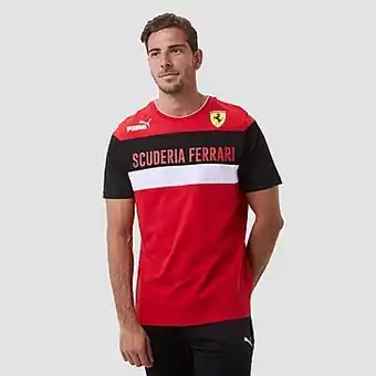 Perry Sport Puma scuderia ferrari race sds shirt rood/zwart heren aanbieding