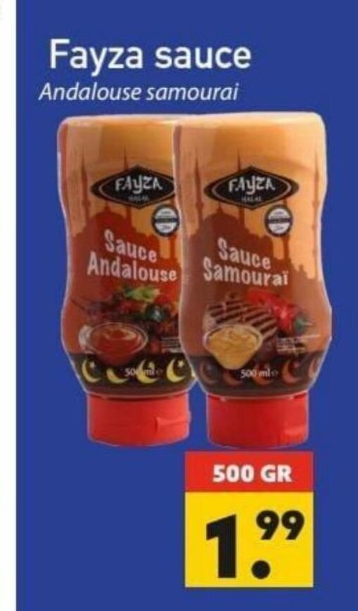 Fayza sauce 500 gr aanbieding bij Tanger Markt