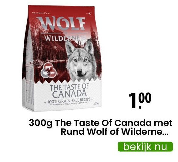 300g The Taste Of Canada met Rund Wolf of Wilderness