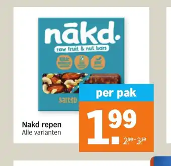 Albert Heijn Nakd repen per pak aanbieding