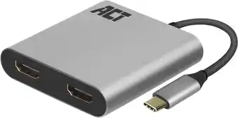 Coolblue ACT USB-C naar Dual HDMI 4K Hub aanbieding