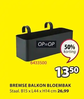 Jysk Bremse Balkon Bloembak B15xL44xH14 cm aanbieding