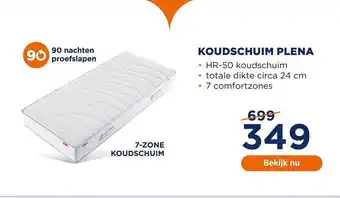 TotaalBED Koudschuim plena aanbieding