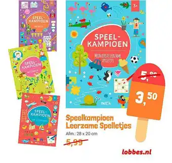 Lobbes Speelkampioen leerzame spelletjes aanbieding